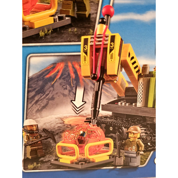 VOLCANO CRAWLER Lego City LEGO Set #60122 NEW Sealed RETIRED Unopened - Picture 5 of 10